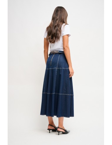 Saia em ganga com faixa Maryley