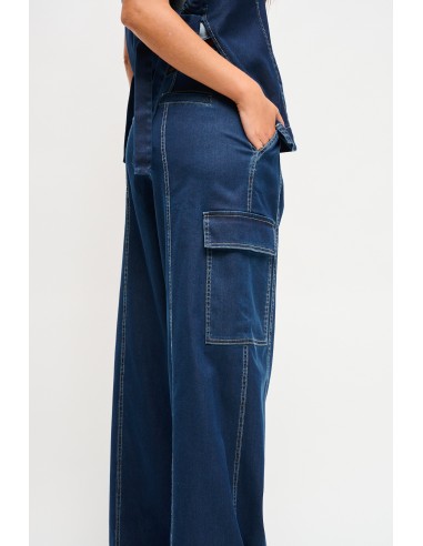 Calças em ganga com cinto Maryley