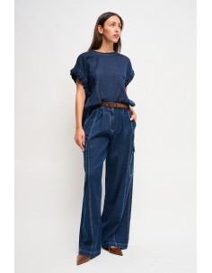 Calças de ganga com cinto Maryley