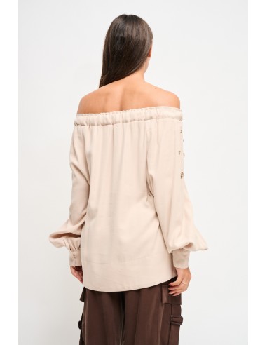 Top em viscose com decote barco e strass Maryley