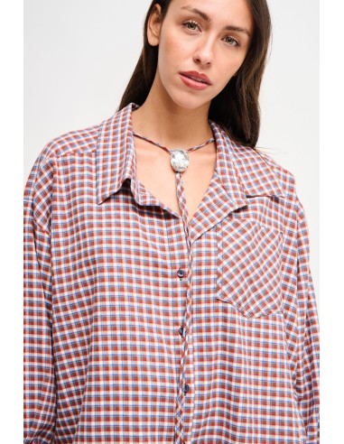 Camisa Xadrez com Laço Maryley
