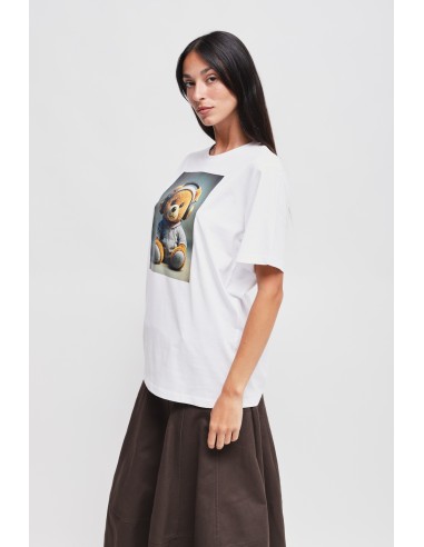 T-Shirt em algodão com estampa de ursinho Maryley