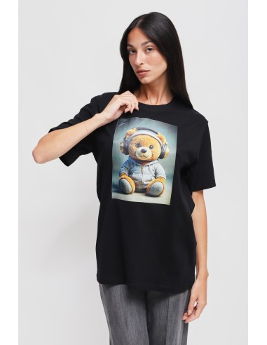 T-shirt em algodão com estampa de ursinho Maryley