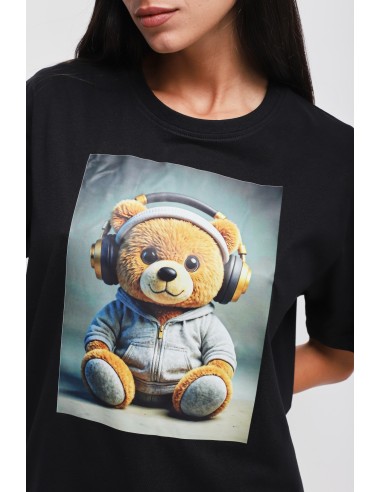 T-Shirt em algodão com estampa de ursinho Maryley