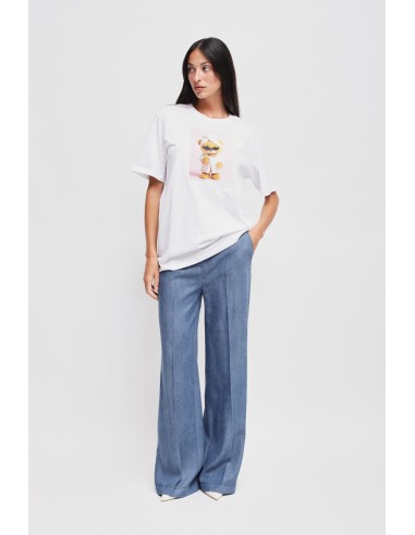 T-shirt em algodão com estampa de ursinho Maryley