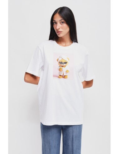 T-Shirt em algodão com estampa de ursinho Maryley