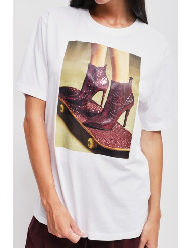 T-shirt Casual Chique em Algodão com Estampa Maryley