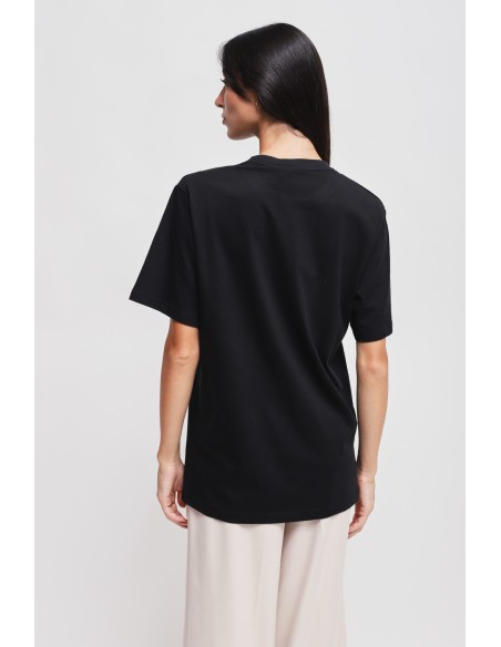 T-shirt Casual Chic em algodão com estampa Maryley