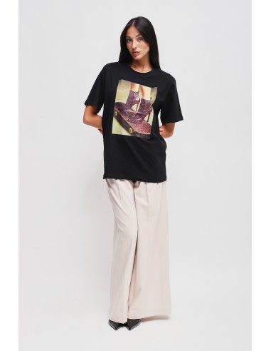 T-Shirt casual chique em algodão com estampa Maryley