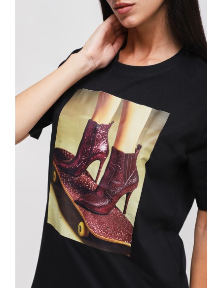 T-Shirt Casual Chic em Algodão com Estampa Maryley
