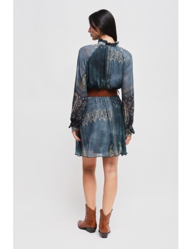 Vestido Curto Estampado em Viscose Maryley