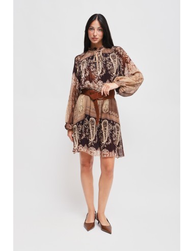 Vestido Curto Estampado em Viscose Maryley