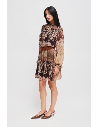 Vestido Curto Estampado em Viscose Maryley