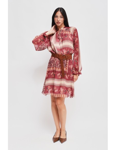 Vestido Curto Estampado em Viscose Maryley