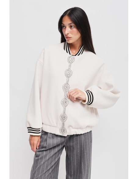 Bomber com detalhe de jóia Maryley