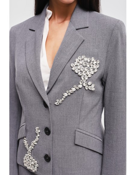 Casaco com aplicações de strass Maryley