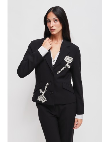 Casaco com aplicações de strass Maryley