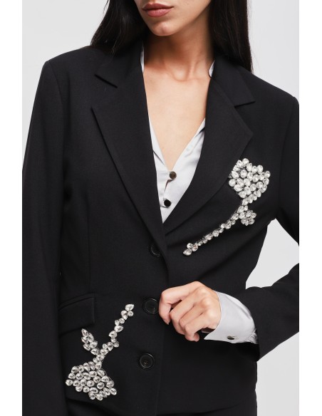 Casaco com Aplicações de Strass Maryley