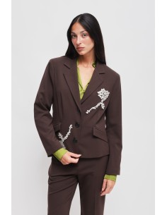 Blazer com aplicações de strass Maryley 2