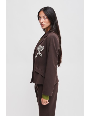 Casaco com aplicações de strass Maryley