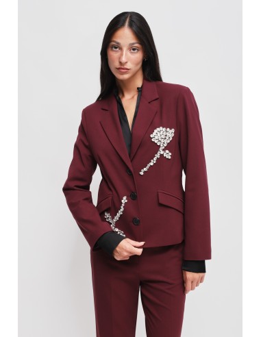 Casaco com aplicações de strass Maryley