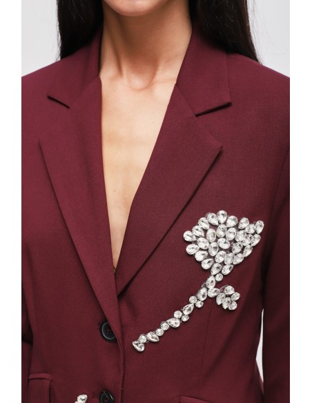 Casaco com aplicações de strass Maryley