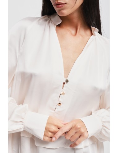 Blusa em viscose com folhos Maryley