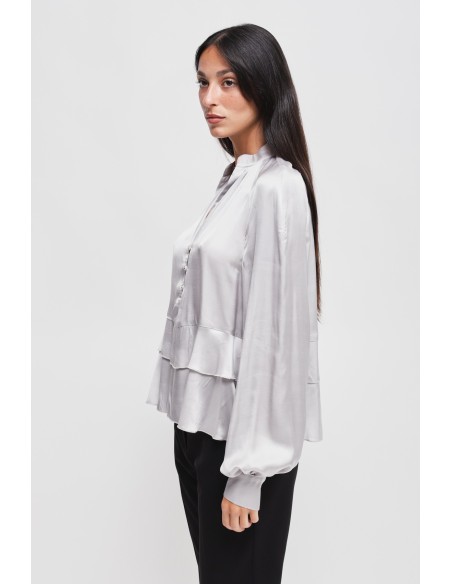 Blusa em Viscose com Folhos Maryley