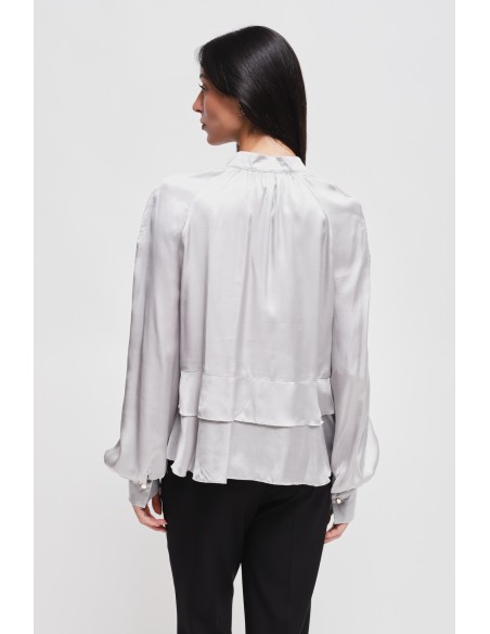 Blusa em viscose com folhos Maryley