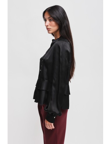 Blusa em viscose com folhos Maryley