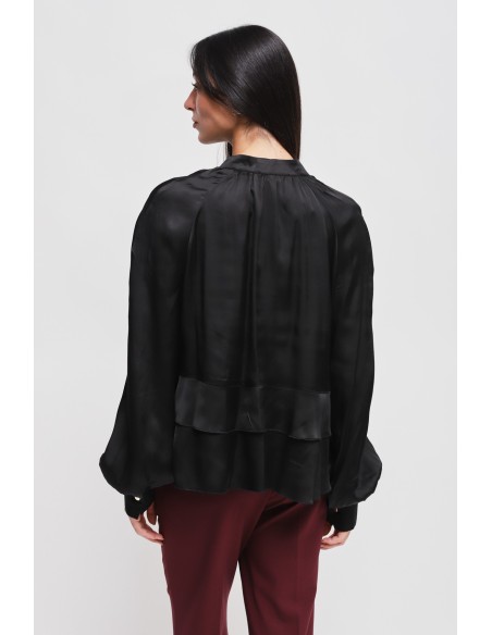 Blusa em viscose com folhos Maryley