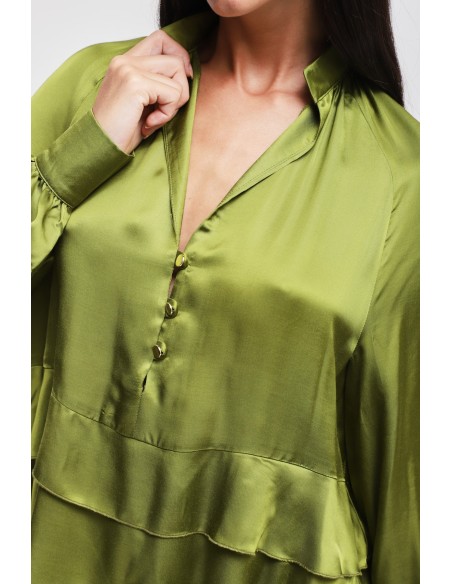 Blusa em viscose com folhos Maryley