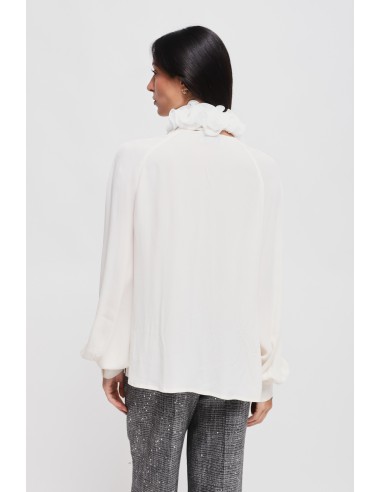 Camisa em viscose com colarinho Vitoriano Maryley