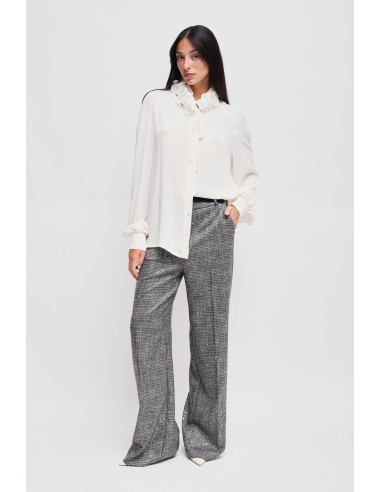 Camisa em Viscose com Colarinho Vitoriano Maryley
