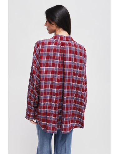 Camisa Xadrez Oversize em Viscose Maryley