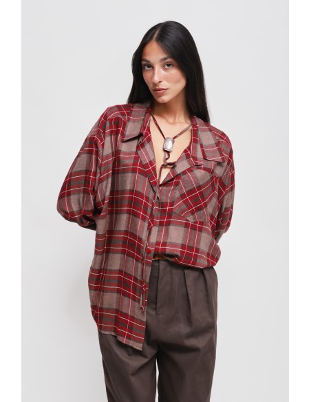 Camisa Xadrez com Laço Maryley