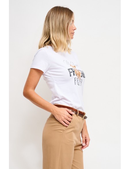 T-shirt em algodão com estampa de ursinho Maryley