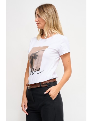 T-shirt em algodão com estampado Maryley