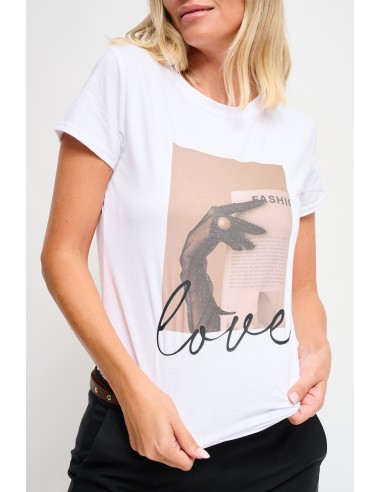 T-shirt em algodão com estampa Maryley