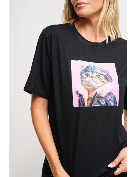 T-Shirt Casual Chic com Estampa Maryley