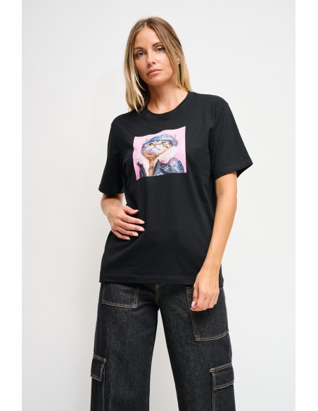 T-shirt casual chic com estampa Maryley
