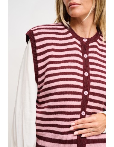 Colete de malha às riscas Maryley