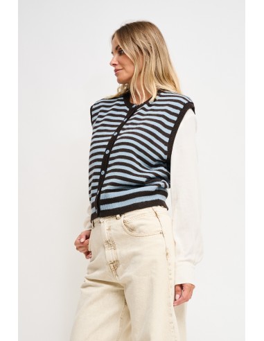 Colete em Malha às Riscas Maryley