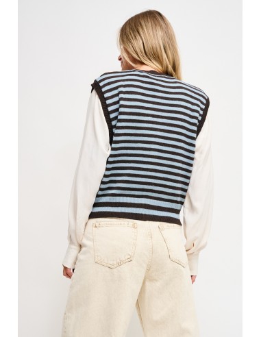 Colete em Malha às Riscas Maryley