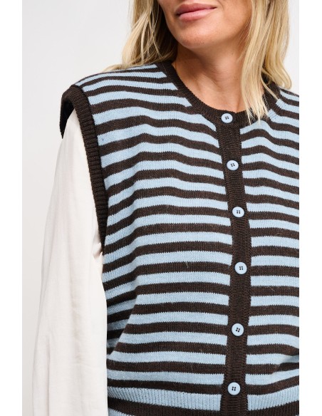 Colete em Malha às Riscas Maryley