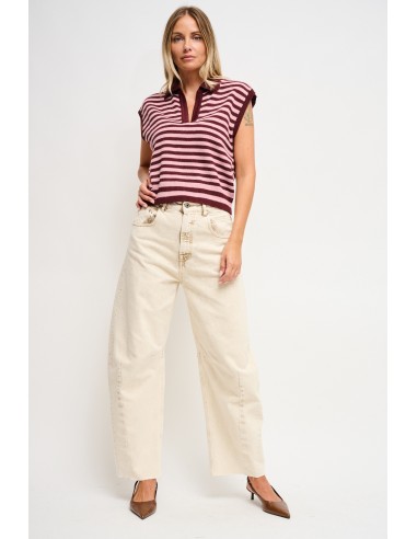 Polo em malha às riscas Maryley