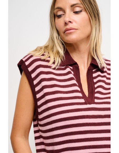 Polo Em Malha Às Riscas Maryley