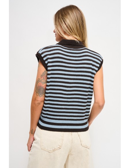 Polo em malha às riscas Maryley