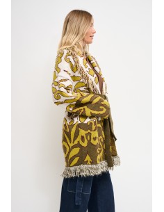 Cardigã estampado com faixa Maryley 2