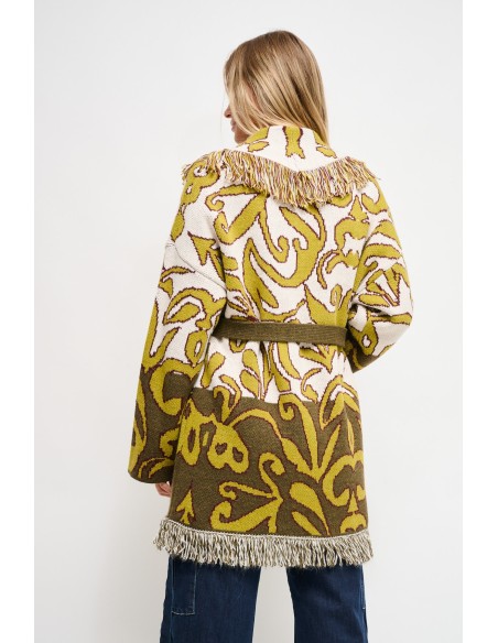 Cardigan Estampado com Faixa Maryley